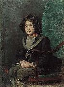 unknow artist Portrait of a Boy in Navy dress Spain oil painting artist